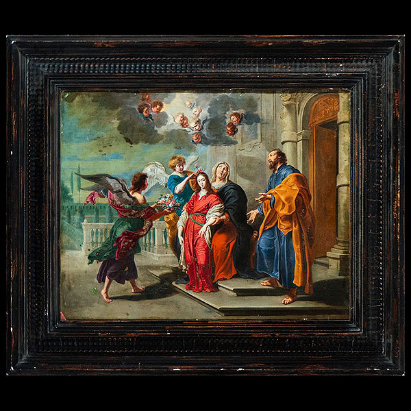 Taller de Jacob Jordaens (Amberes, 1593 - 1678) - La Coronación de la Virgen