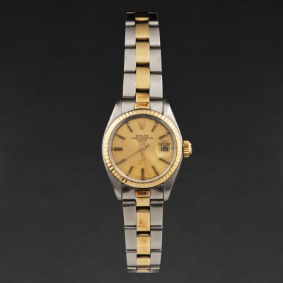 Reloj Rolex de mujer Oyster Perpetual Date en acero y oro amarillo de 18kt.