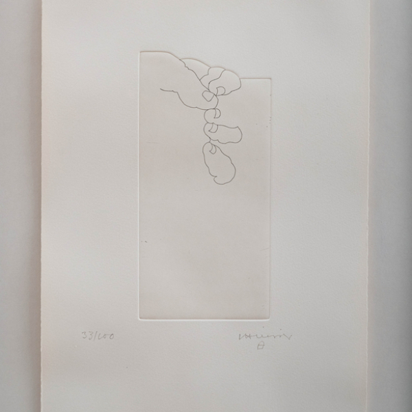 "ESKU XXXVI"   EDUARDO CHILLIDA (San Sebastián, 1924-2002). Aguafuerte/papel. 