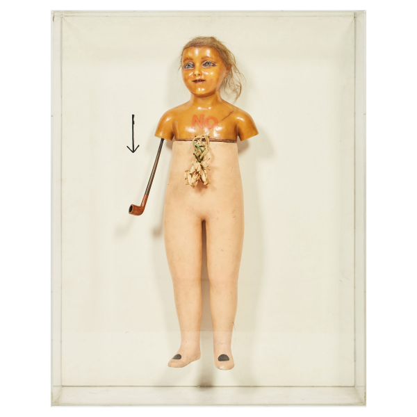 Modest Cuixart (Barcelona, 1925-Palamós, Girona, 2007) Nopipa. Collage escultórico sobre tela custodiado por metacrilato.