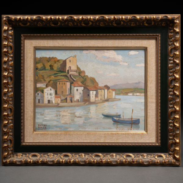 "Vista de Pasajes San Juan"  RAMIRO ARRUE (Bilbao, 1892 - San Juan de Luz, 1971)