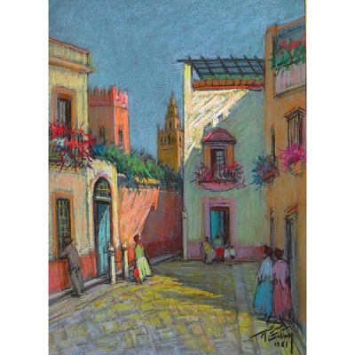 Mohammed Sabry (Egipto, S.XX) “Barrio de Santa Cruz, Sevilla”