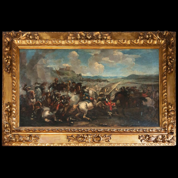 Tercios Viejos Españoles Resistiendo la Embestida de la Caballería Francesa - Escuela Barroca Neerlandesa o Flamenca del siglo XVII.
