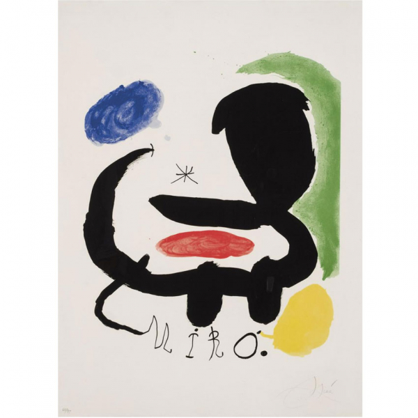 Joan Miró. "Sala Pelaires (1970)". Litografía sobre papel. Numerada (64/75) 
