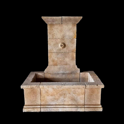 Antigua gran fuente de piedra con lavabo italiano S. XX