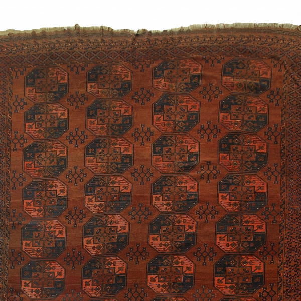 Alfombra de estilo afgano Akche, de diseño Turcomano, s.XIX - XX. 