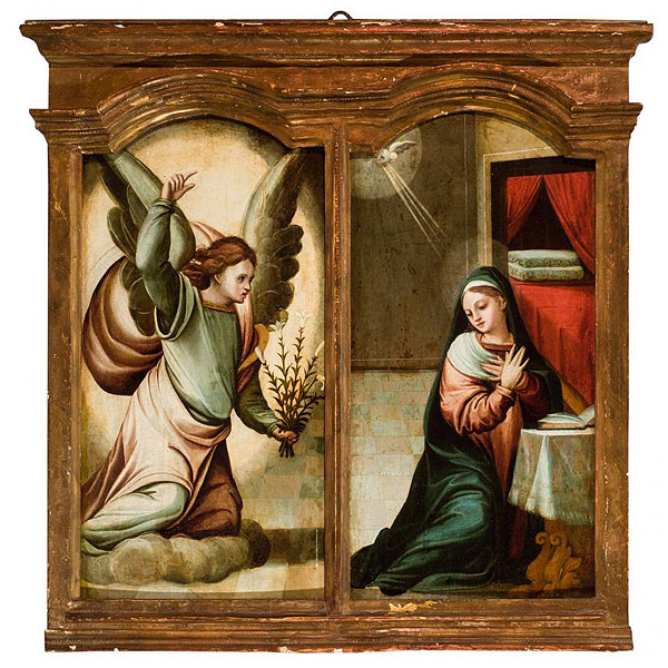 Escuela Hispano Flamenca S. XVI.  "Anunciación".