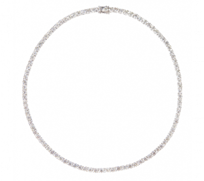 Collar rivière compuesto por 96 brillantes articulados engastados en garras. 
