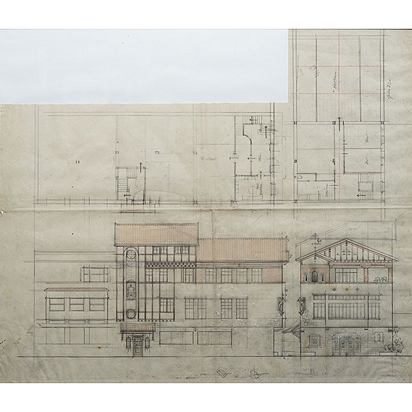 "Proyecto"   ISIDORO GUINEA (Bilbao, 1893-1947).   Técnica: Lápices de colores /papel