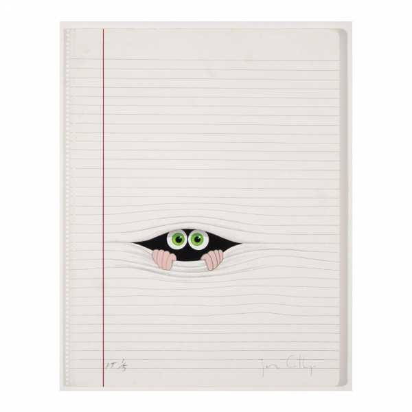 Javier Calleja   "Between The Lines (2016)". Serigraf&iacute;a sobe papel. Firmada