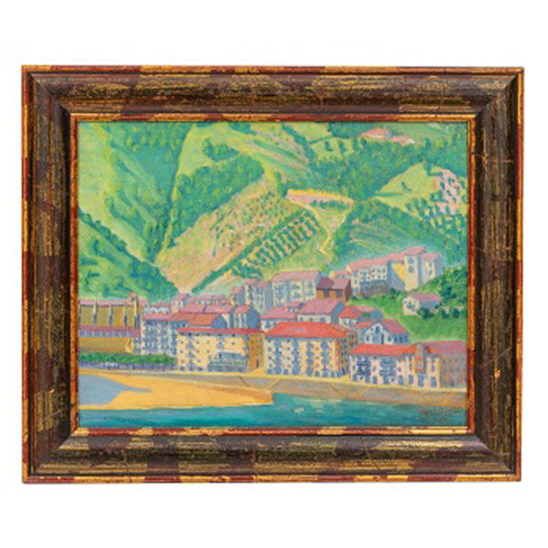 JUAN JOSÉ ROCHELT AMÁNN  (Bilbao 1881 - Madrid 1953) "Vista de Ondárroa"