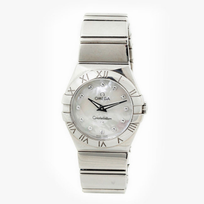 Reloj suizo sra., OMEGA Constellation &quot;My Choice&quot; Quartz, ref.: 123.10.27.60.55.001, en caja 28 mm, y brazalete de acero.