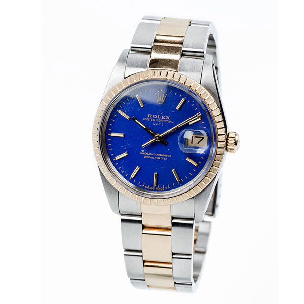 eloj cab., suizo, ROLEX, mod. 'Oyster Perpetual. Date', ref 15053, en sólida caja 34 mm,