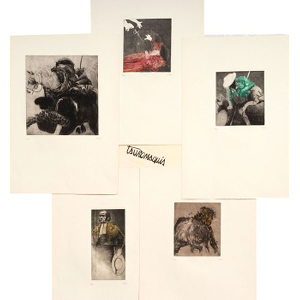 Eduardo Gruber. Tauromaquia. Contiene 10 aguafuertes numerados y firmados. Mayo 1978