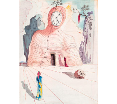 SALVADOR DAL&Iacute; (Figueras, 1904 - 1989)  Estudio para la Divina Comedia, 1952.   Acuarela sobre papel. 