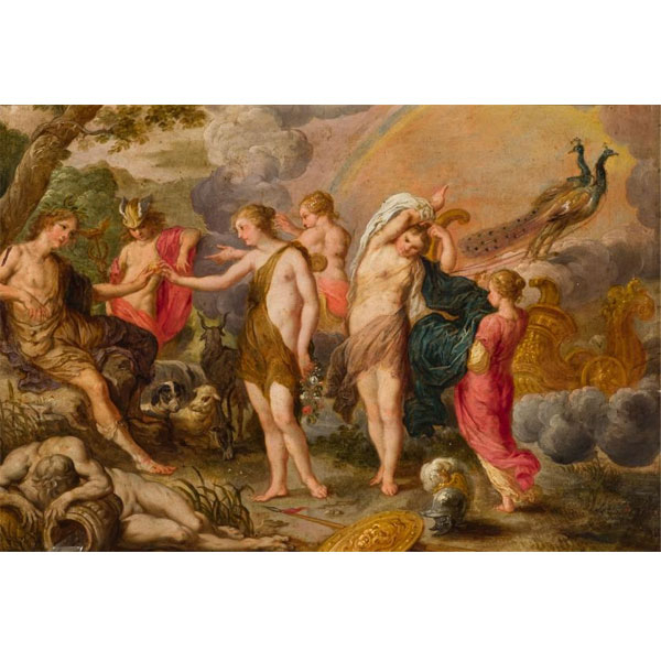 Escuela Europea S. XVII.  "El juicio de Paris". 