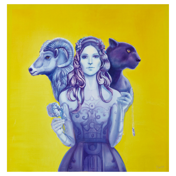 Ilze Preisa (Letonia, 1976) Totem. &Oacute;leo sobre tela. Firmado.