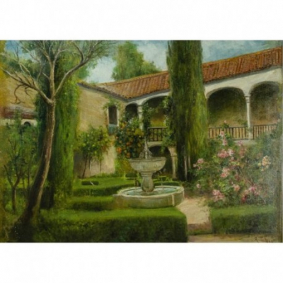 Aurelio Tolosa i Alsina (Barcelona, 1861-1938) Patio de la Lindaraja, Alhambra. 