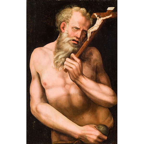 Escuela Italiana S. XVI.  "Santo eremita"