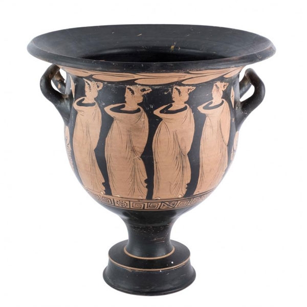 Crátera campaniforme con dos asas. Magna Grecia. Campania. Sur de Italia. S. IV a.C.