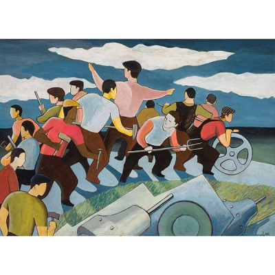 Marcelo Pogolotti.  &quot;La lucha&quot;. 