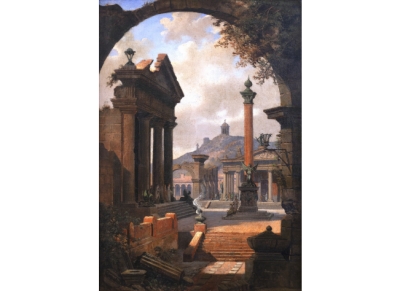 ALESSANDRO SANQUIRICO (Milán, 1777- 1849)  Capricho arquitectónico de la ciudad de Vicenza 