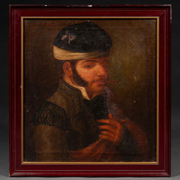 "Bandolero con cigarro"  Escuela Andaluza, Siglo XIX 
