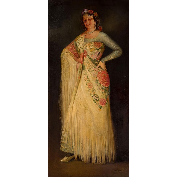 Eduardo Chicharro y Agüera.  "Joven con chal". 