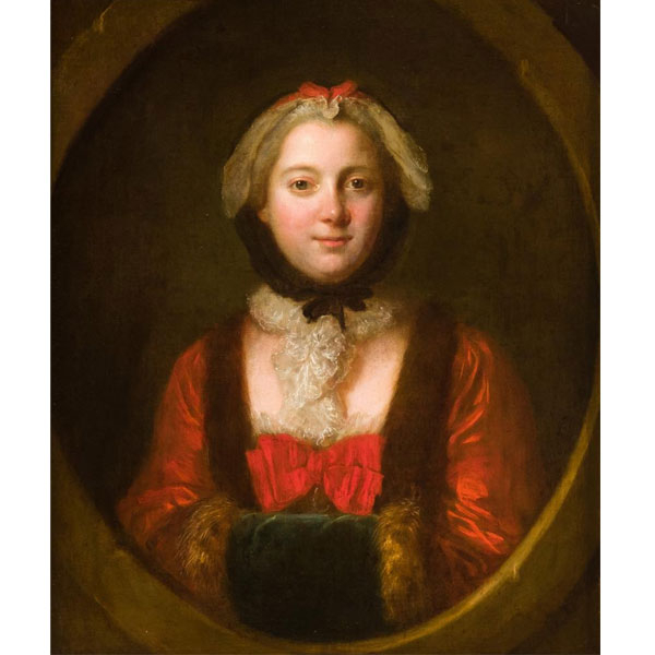 Círculo de Jean-Marc Nattier.  "María Leszczynska". Óleo sobre lienzo.