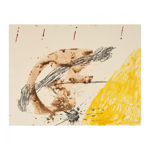 Antoni Tàpies (Barcelona, 1923-2012)  La Cometa, 1972.  Grabado al aguafuerte y aguatinta sobre papel Guarro. Firmado 