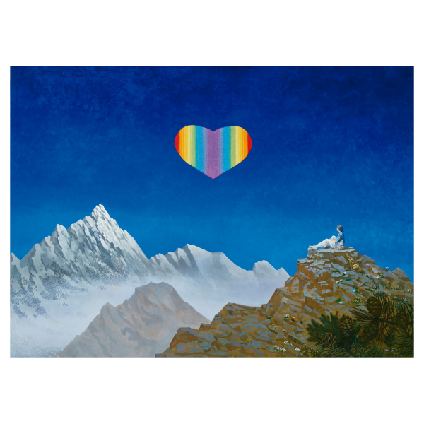 Anastasia Zaborovskaia (San Petesburgo, Rusia, 1988) El sol eterno. &Oacute;leo sobre tela y bordado.