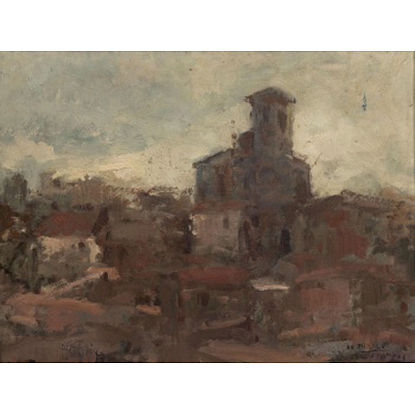LUIS GARCÍA CAMPOS  (Bilbao 1928 - 2011) "Paisaje rural "