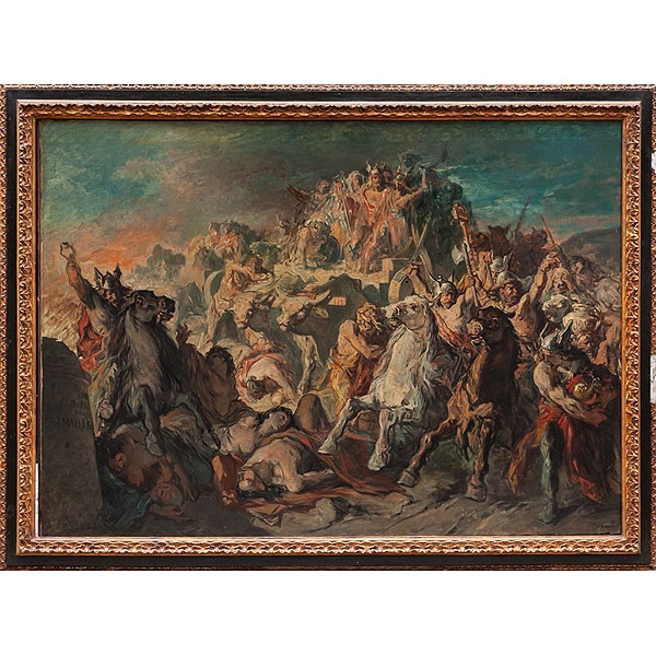 Atribuido a Ulpiano Checa (Colmenar dela Oreja, 1860 - Dax, Francia, 1916) S.XIX "Bárbaros"