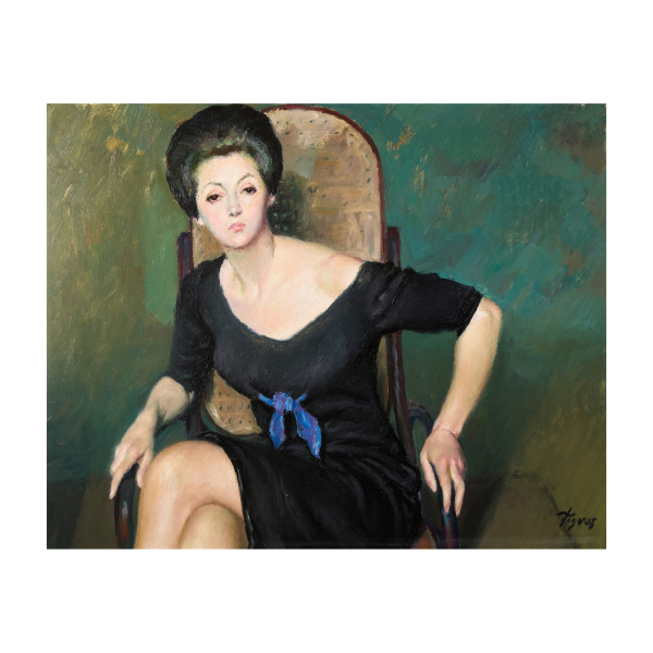 Josep de Togores Llach (Cerdanyola del Vall&egrave;s, Barcelona, 1893-Barcelona, 1970) Dona jove. &Oacute;leo sobre tela. Firmado.