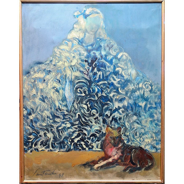 Cristina Santander (Buenos Aires, Argentina, 1942)  "Menina con pañuelo" 