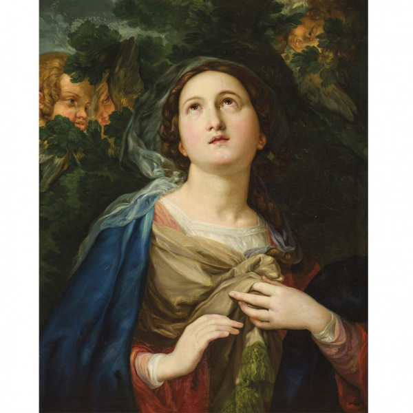 Vicente López Portaña. "Inmaculada (Circa 1848)". Óleo sobre lienzo.  
