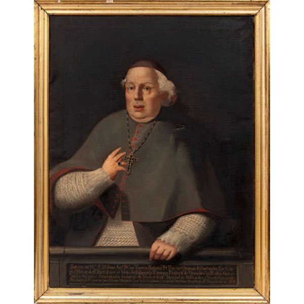  ESCUELA ESPAÑOLA  (Pp. S. XIX) "Retrato del Ilustrísimo S.D. Juan Antonio de los Tueros"