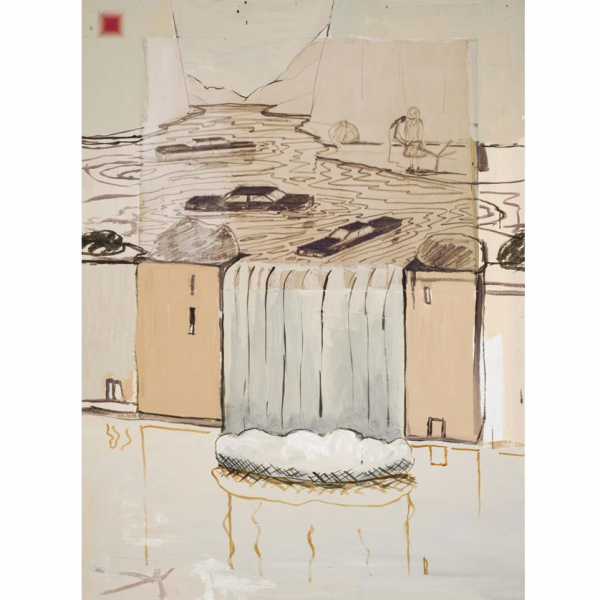 Juan Ugalde (1958) "Bises de rock and roll (2006)". Técnica mixta (collage, fotografía y pintura) sobre lienzo adherido a tabla.