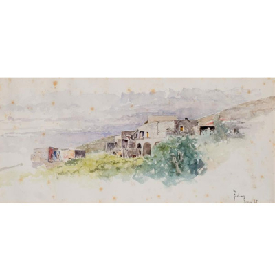 Mariano Fortuny Marsal. Casas en la ladera