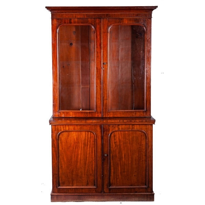 Mueble vitrina ingl&eacute;s victoriano de caoba S.XIX