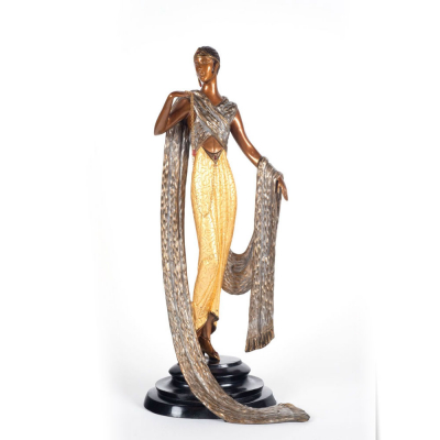 &quot;Je l&#039;Aime&quot;, importante figura de Dama Art Déco, Romain de Tirtoff&quot;, edición 44/500. 