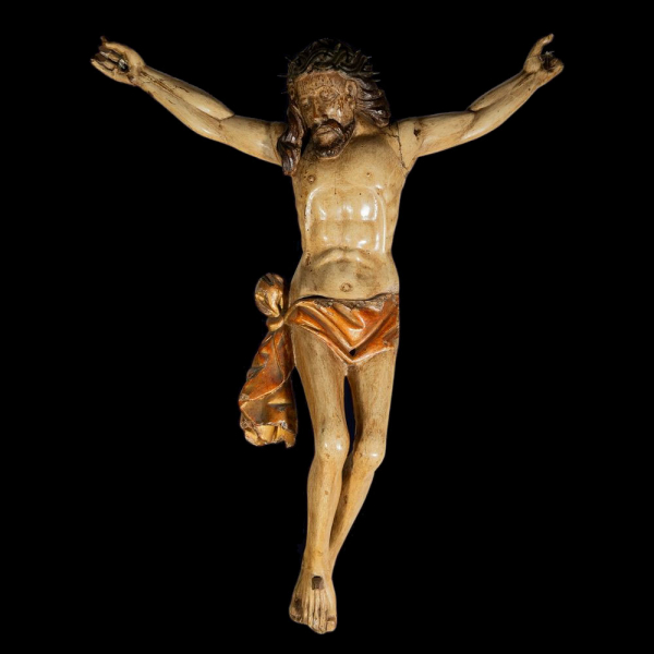 Nao de Manila. Excepcional y Único "Cristo" primitivo colonial filipino a tamaño real del siglo XVI.
