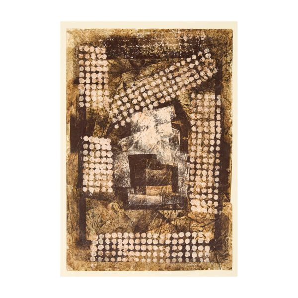 Will Faber (Saarbr&uuml;cken, Alemania, 1901-Barcelona, 1987) Composici&oacute;n I. T&eacute;cnica mixta sobre papel.