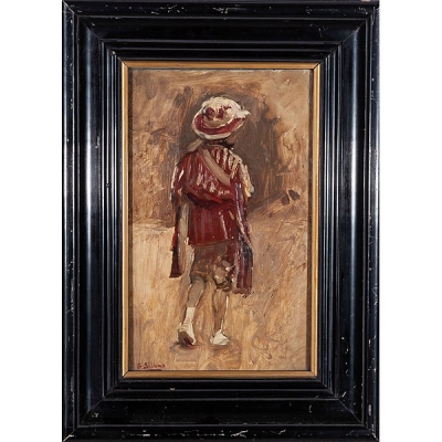 Gonzalo Bilbao Mart&iacute;nez (Sevilla, 1860 - Madrid, 1938) "Paje caminando"