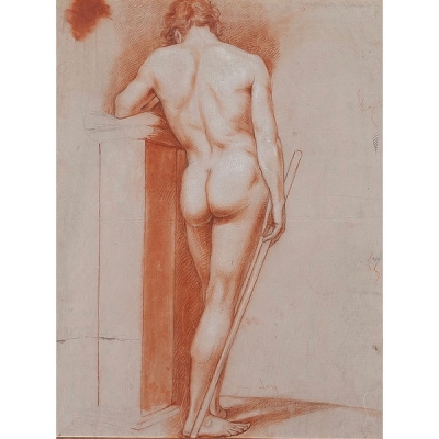 Juan Luna y Novicio Dibujo a sanguina