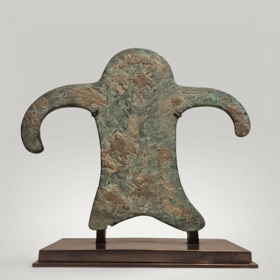CULTURA DE LOS DEP&Oacute;SITOS DE COBRE DEL GANGES (Uttar Pradesh, India). Figura antropomorfa ritual, Edad del Bronce, II milenio a.C. (ca. 1500-1000 a.C.)