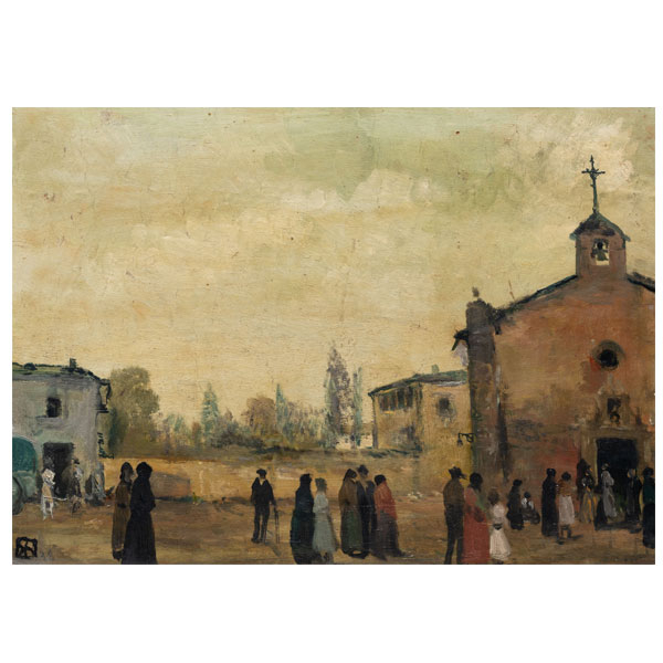 "La Ermita ".  RICARDO BAROJA (Minas de Ríotinto, 1871-1953). 