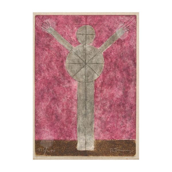 Rufino Tamayo (Oaxaca de Juárez, México, 1899-Ciudad de México, México, 1991) Sin título. Grabado y gofrado sobre papel de alto gramaje.