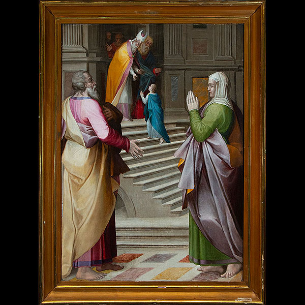 Escuela Austriaca del siglo XVI - Presentación de la Virgen en el Templo.