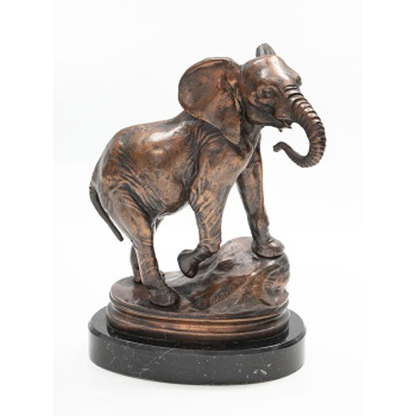 ANTOINE LOUIS BARYE  (París, 1796 - 1875) &quot;Elefante&quot;